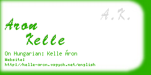 aron kelle business card